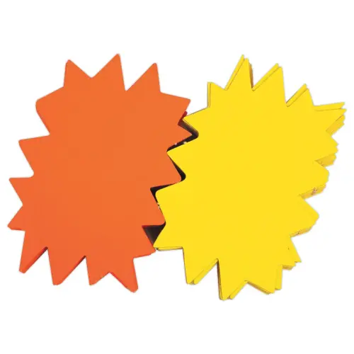 25 Etiketten karton uitgeklapt geel/oranje 160 x 240mm - Doos van 25