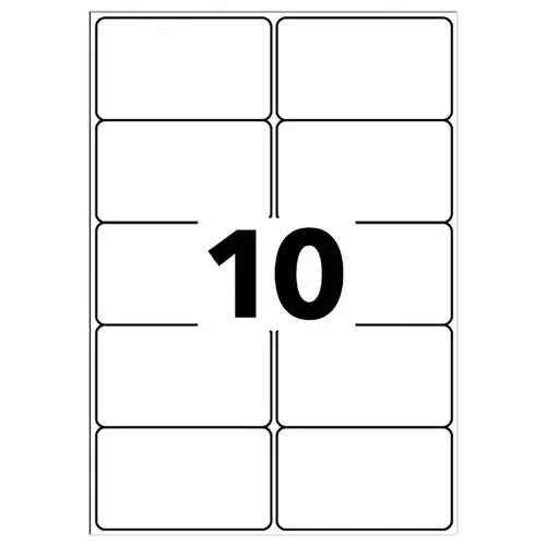 100 planken van 10 laserlabels AVERY 99,1x57 mm, oftewel 1000 etiketten/doos