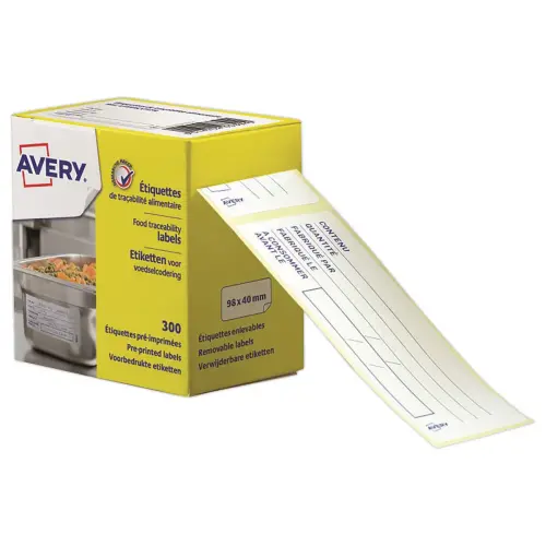 Rol van 300 voorgedrukte voedseltraceerlabels