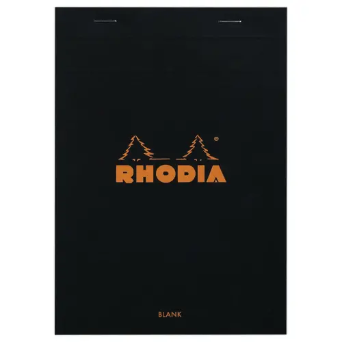 Notitieblok A4 - Zwart - 80 vellen - RHODIA