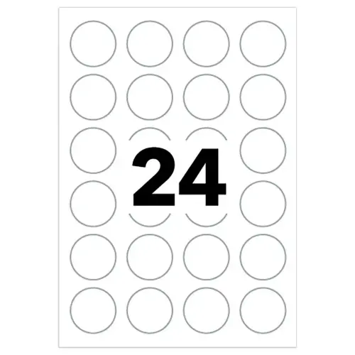 Zak van 216 witte zelfklevende tabletten diameter 15 mm 