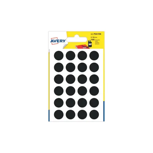 Zakje van 168 zwarte zelfklevende tabletten diameter 15 mm