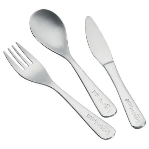 Plastic doos met bestek - Grijs deksel