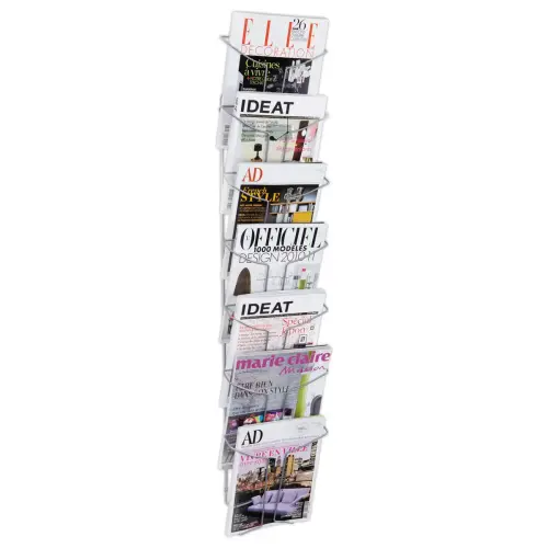 Wanddisplay van metalen draad met 7 compartimenten