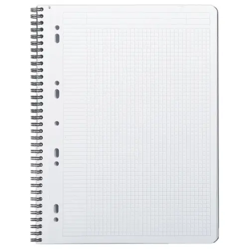 Polypropyleen schrift 160 pagina's A4+ 5x5. Zwart