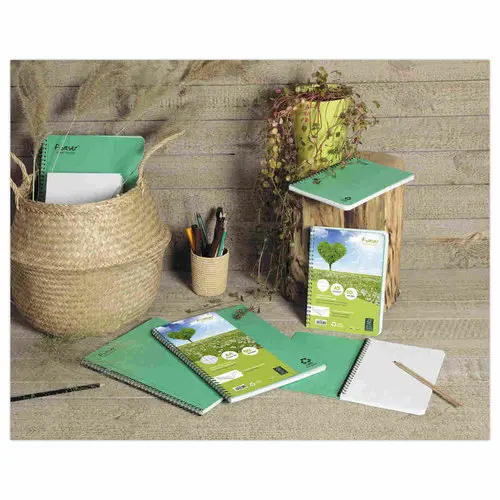 Gerecycled spiraalnotitieboek A5 pagina's 5x5. 