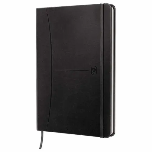 Cahier Signature gebonden A5 160 pagina's gelijnd. Zwart