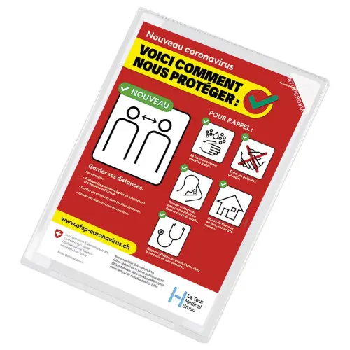 5 KANG EASY CLIC antimicrobiële A4 displayhoezen