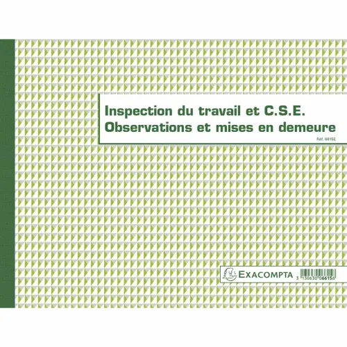 Piqûre inspectie van de arbeid en de C.S.E. - 24x32 cm - 16 pagina's