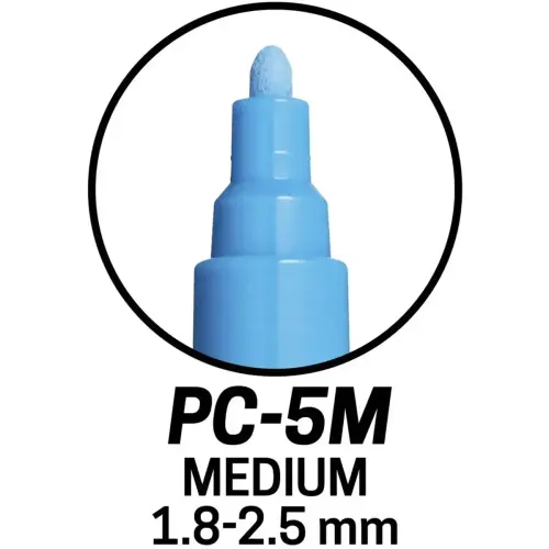 POSCA verfstift middelgrote punt - assorti kleuren - set van 8
