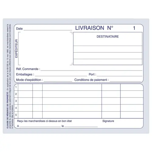 Carnet "Leveringen" - A6 - 50 dupli