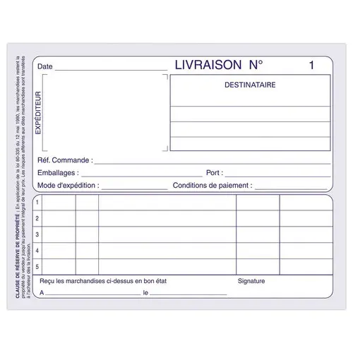 Carnet "Leveringen" - A6 - 50 dupli