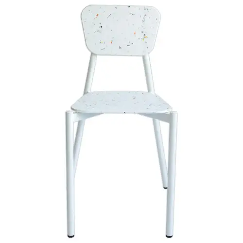 Gerecycleerde MAHAUT 4-poots stoel met FLOREAL decor gemonteerd 