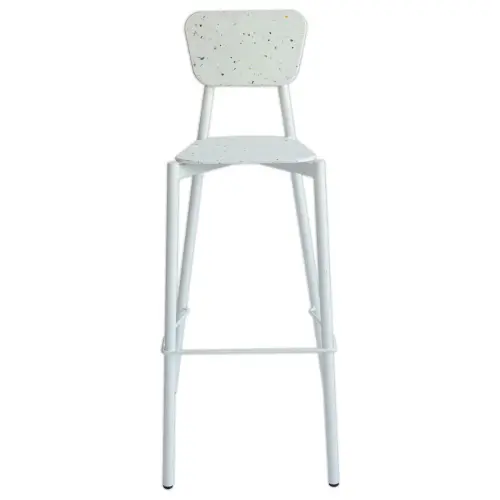 Hoge tabouret MAHAUT decor FLOREAL gemonteerd