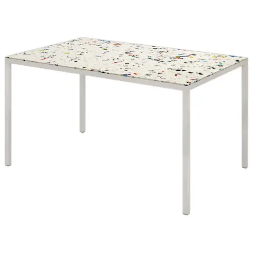Rechthoekige tafel 140x90 cm MAHAUT decoreert FLOREAL gerecycled