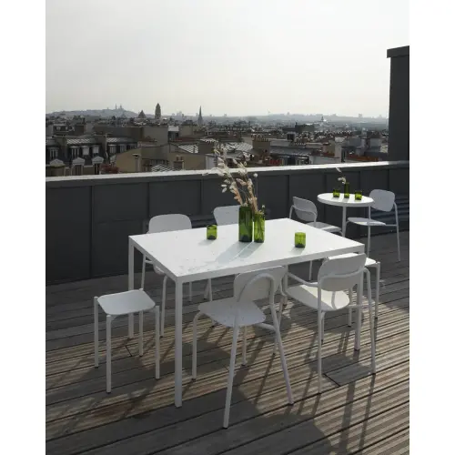 Rechthoekige tafel 140x90 cm MAHAUT decoreert FLOREAL gerecycled