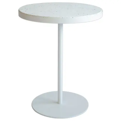Hoge tafel H110 gerecycled MAHAUT ø64mm decor FLOREAL