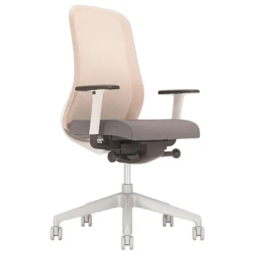 Stoel SOULY - Synchroon - Rug van netstof - Grijs en roze