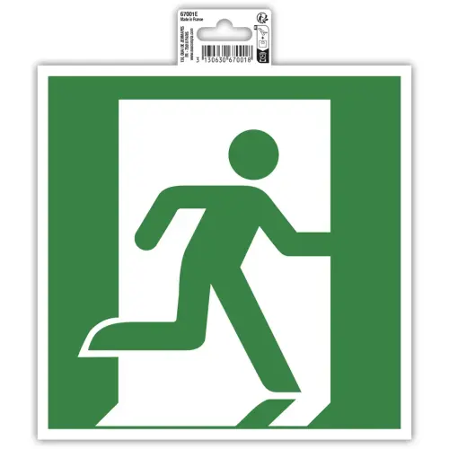 Plakband evacuatie rechts 20 cm - Groen