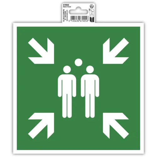 Plakbord Verzamelpunt 20 cm - Groen