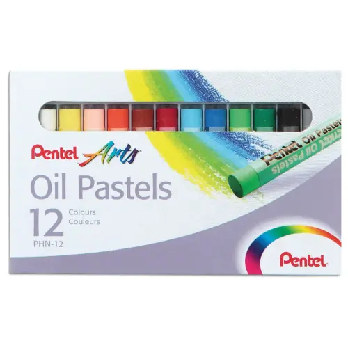 Pentel oliepastel - 8 mm - assorti kleuren - set van 12 