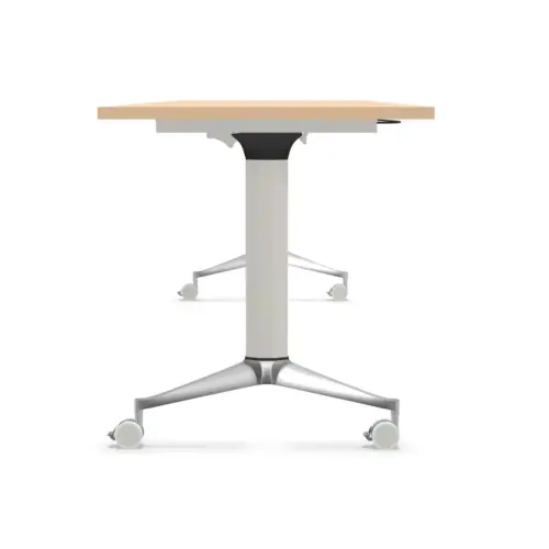 Klaptafel met wieltjes - 180 x 70 cm - Beuk en alu