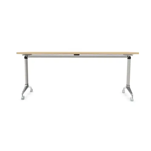 Klaptafel met wieltjes - 180 x 70 cm - Beuk en alu