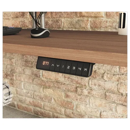 Bureau BERNE elektrisch 160 x 80 acacia/alu