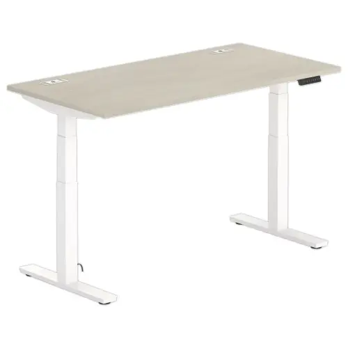 Bureau BERNE elektrisch 160 x 80 acacia/wit