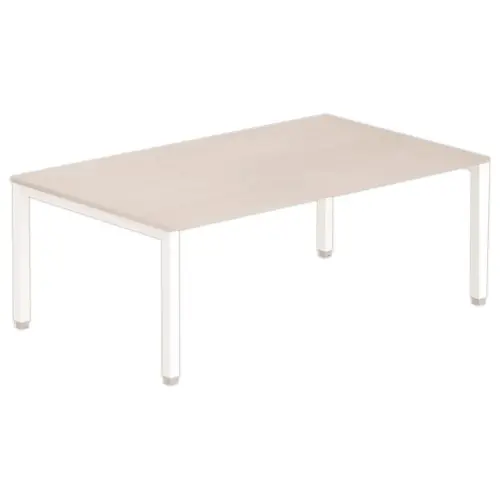 Rechthoekige modulaire tafel 200 x 120 acacia/wit