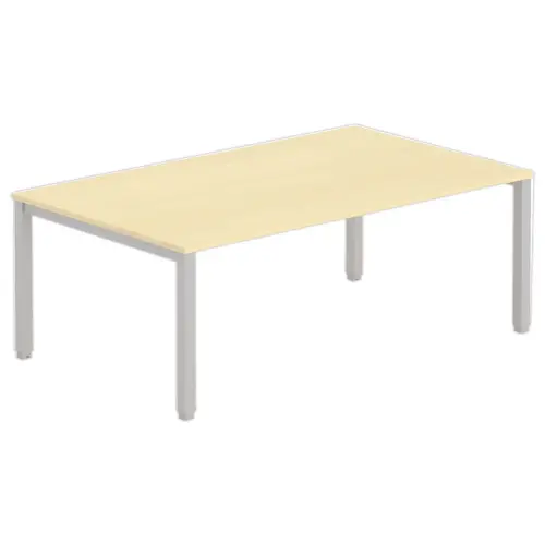 Rechthoekige modulaire tafel 200 x 120 beuken/alu