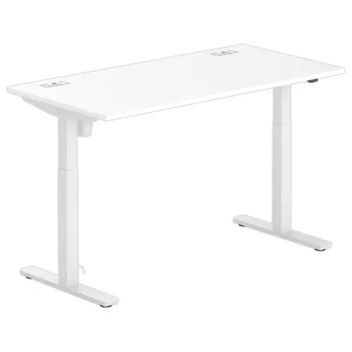 Bureau BERNE elektrisch 160 x 80 wit/wit eenvoudige behuizing 