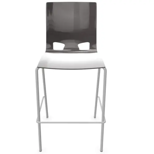 Hoge kruk FONDO HOCKER polypropyleen grijs