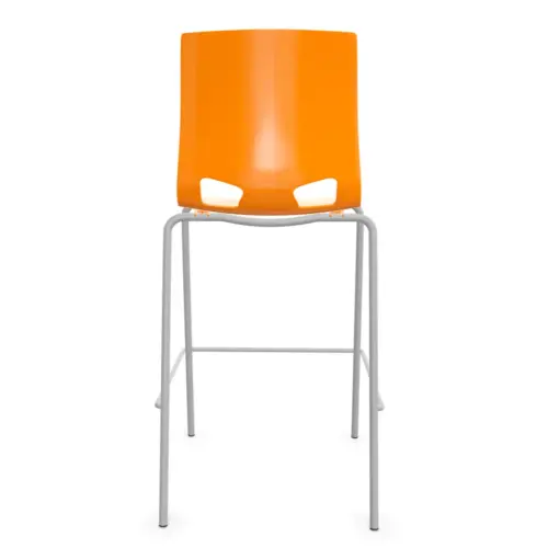Hoge FONDO HOCKER kruk van polypropyleen oranje
