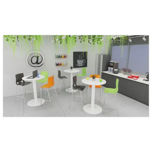 Hoge kruk FONDO HOCKER polypropyleen groen