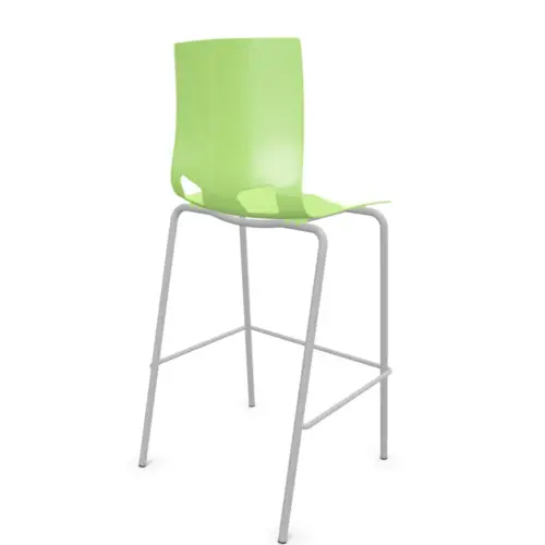 Hoge kruk FONDO HOCKER polypropyleen groen