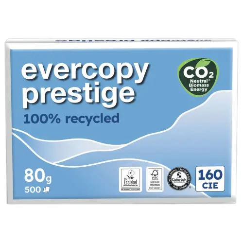 5 pakken recycled A4 papier EVERCOPY PRESTIGE 80g