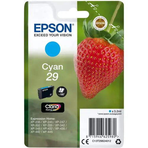 Epson 29 Cyan "Fraise" cartridge 