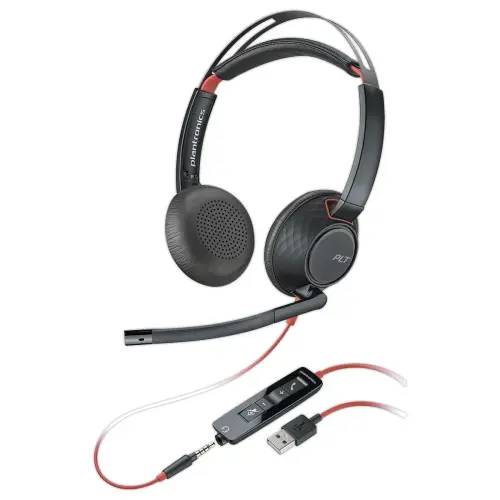 KABELKOPTELEFOON POLY BLACKWIRE 5220 USB-A/C