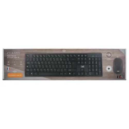 Draadloze toetsenbord + muis set Classy zwart