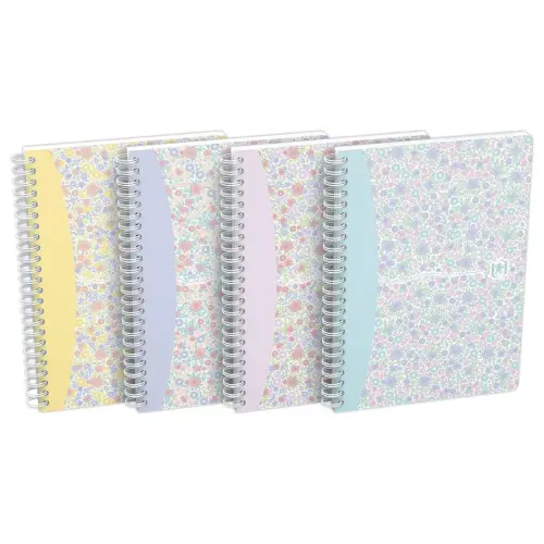 Spiraalnotitieboek Oxford Flowers A5 14,8 x 21 cm 120 pagina's 