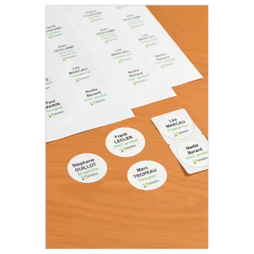 240 Ronde zelfklevende badges 51mm