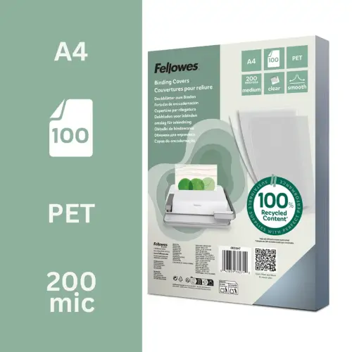 100  DEKSEL VOOR A4 BINDING 200&micro; 