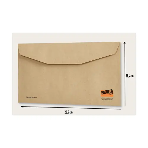 1000 Kraftpapier MSP-enveloppen 85g 114x229mm zonder venster