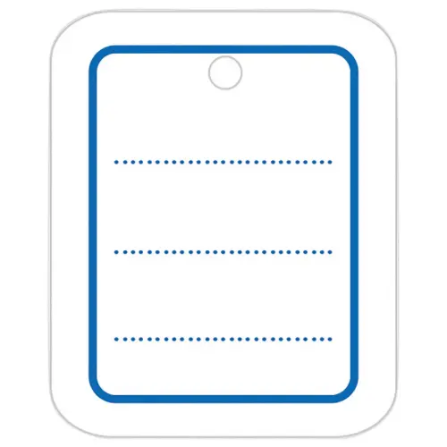 1000  Perforated labels frame and blue lines 30x37 mm 1000 labels/box 