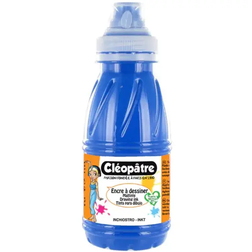 Watergebaseerde tekeninkt - CLEOP&Acirc;TRE - 500ml - blauw 
