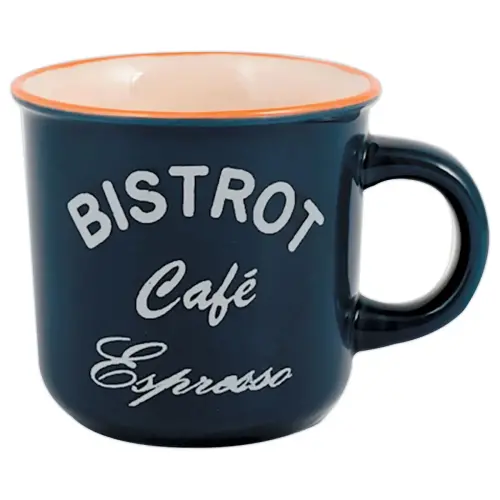 6 Koffiekopjes van steengoed 12 cl - assorti kleuren