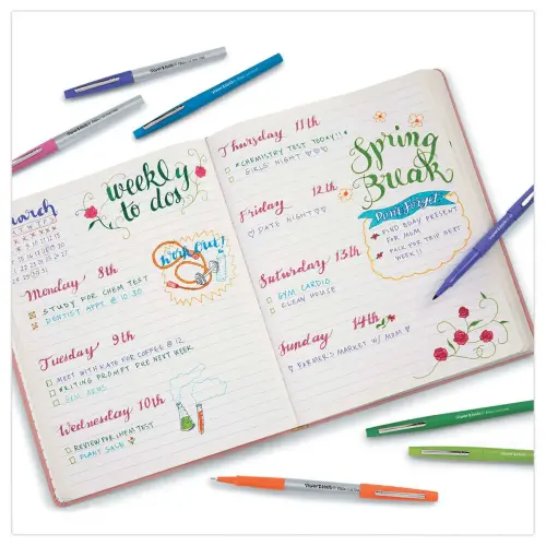16 Viltstiften Flair - Candy Pop - Middelgroot geschrift - PAPERMATE