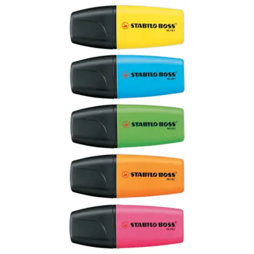 5 Markeerstiften STABILO Boss Mini