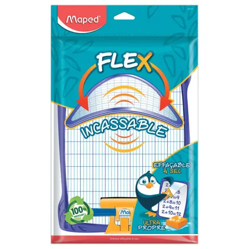 Kit wit schrijfbord, 1 stift + 1 wisser - 100% gerecycleerd